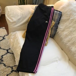 Vintage Adidas track suit pants Pink Black XL